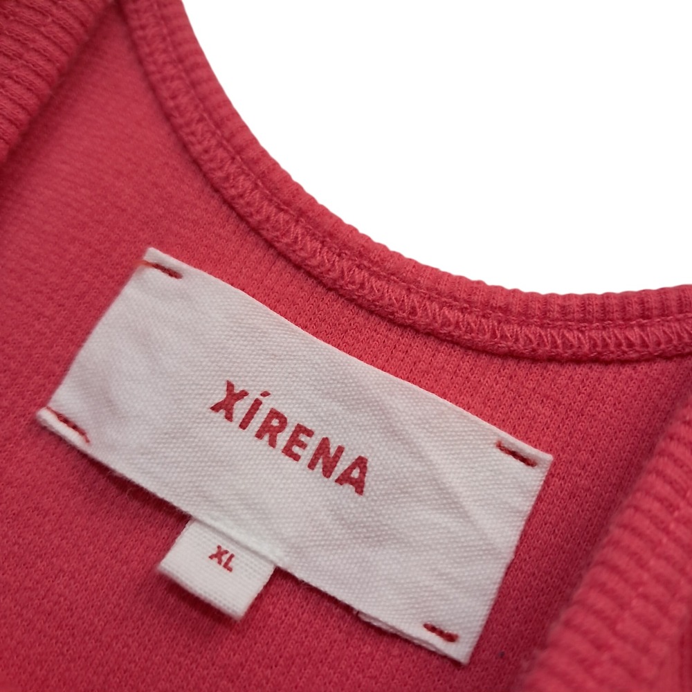 XiRENA Fenix Button Front Cotton Midi Dress Women's XL Pink Coral Pockets - Picture 3 of 11